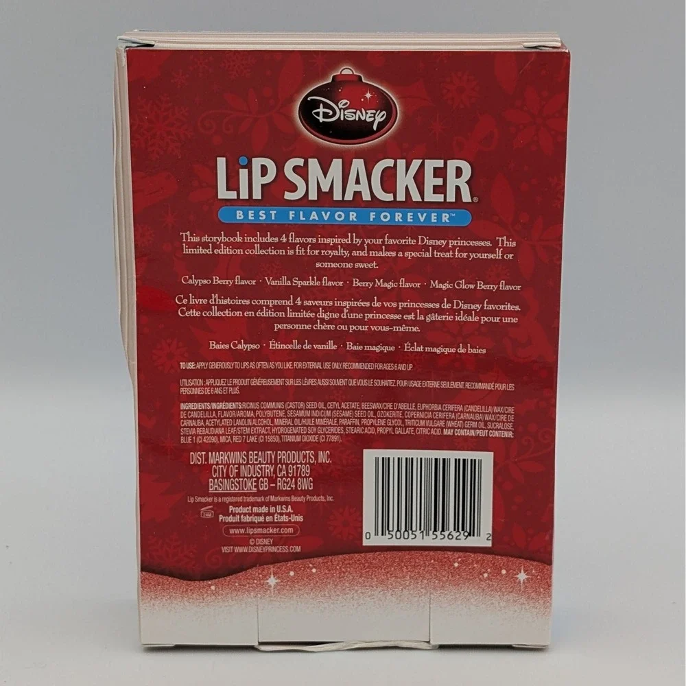 Disney Princess Lip Smacker Storybook 4 Piece Lip Balm Gift Set Ariel Cinderella